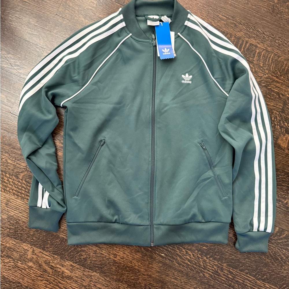Adidas Men's Green Track Jacket